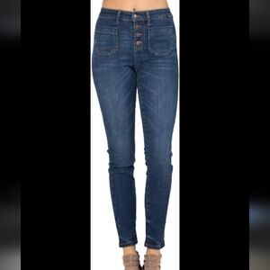 Judy Blue 15/32 Patch Pocket High Waisted Skinny Jeans